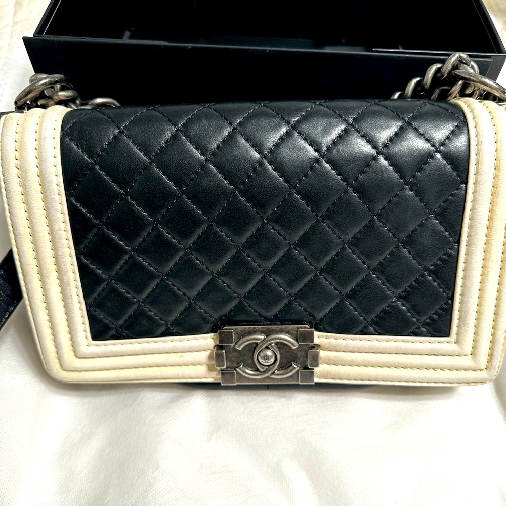 Chanel Medium Bicolor Boy Bag